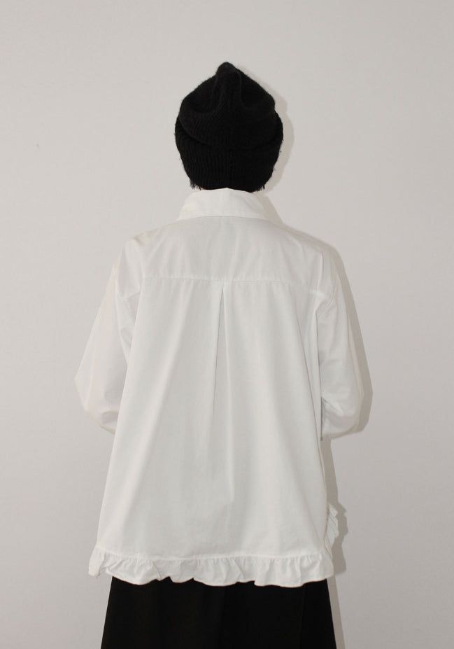 (Brushed) MILK FRILL SHIRT