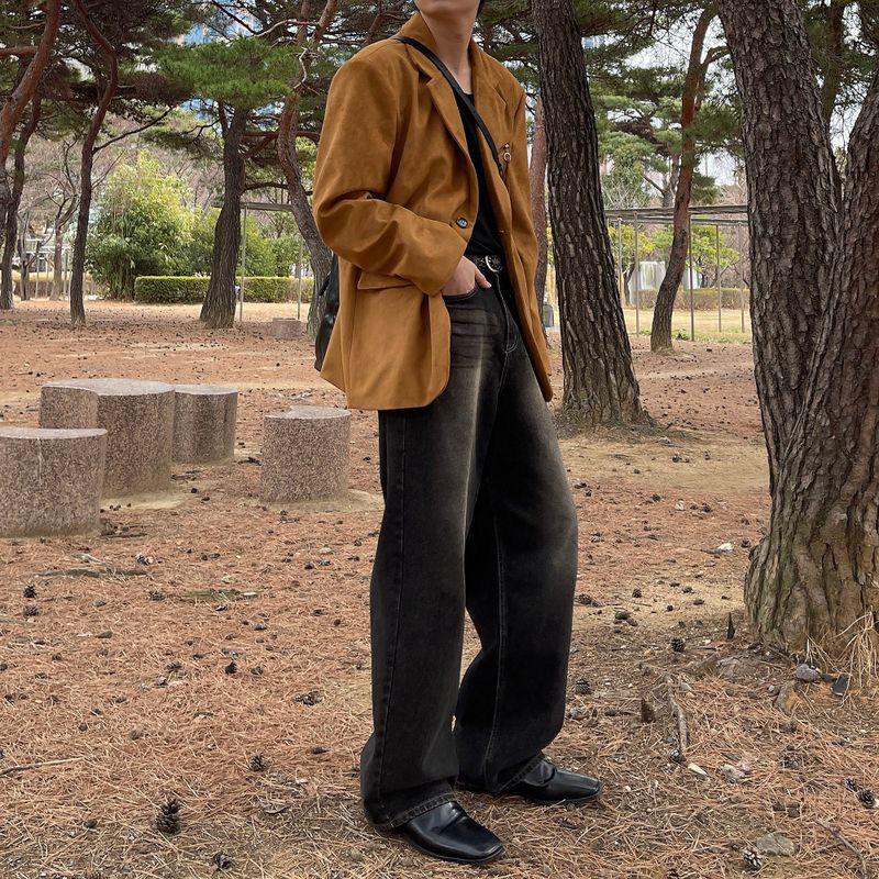 90's Sharoon Suede Zipper Jacket (2 colors)