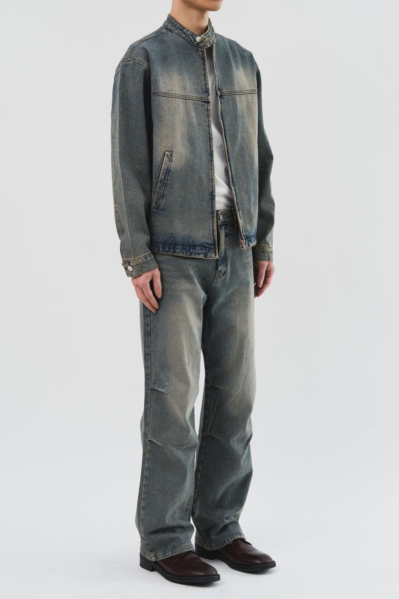 Anti Biker Denim Jacket (3color)