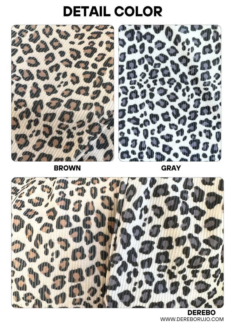Spandex Leopard Banding Bootcut Pants
