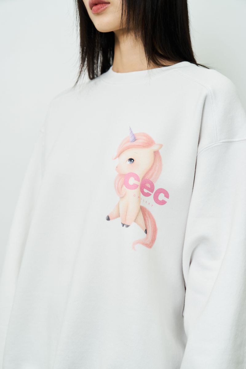 CEC GRAPHIC LOGO SWEATSHIRT(WHITE/NAPPING)