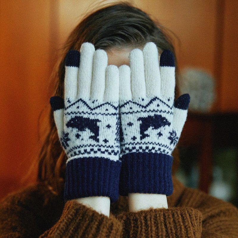 WaiKei（ワイケイ）の「Dolphin nordic knit gloves（Fashion Accessories）」