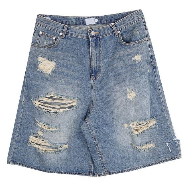 No.0250 damage 7 denim SHORTS