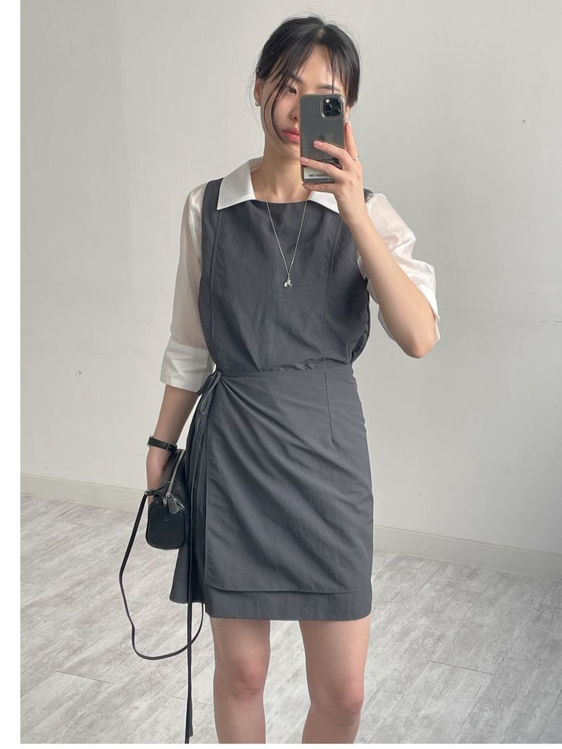 INCHANT ME（インチャントミー）の「Joanne Nylon Sleeveless Wrap One Piece（Dresses）」