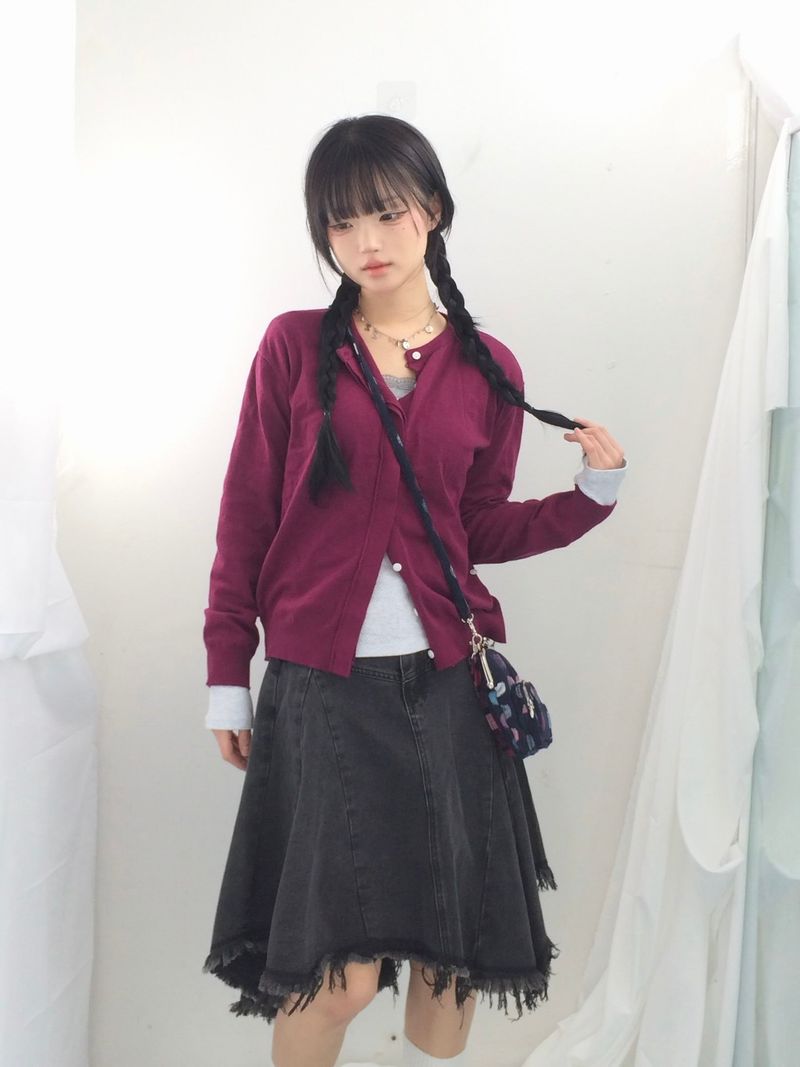 Vivid Hidden Burton Knit Cardigan