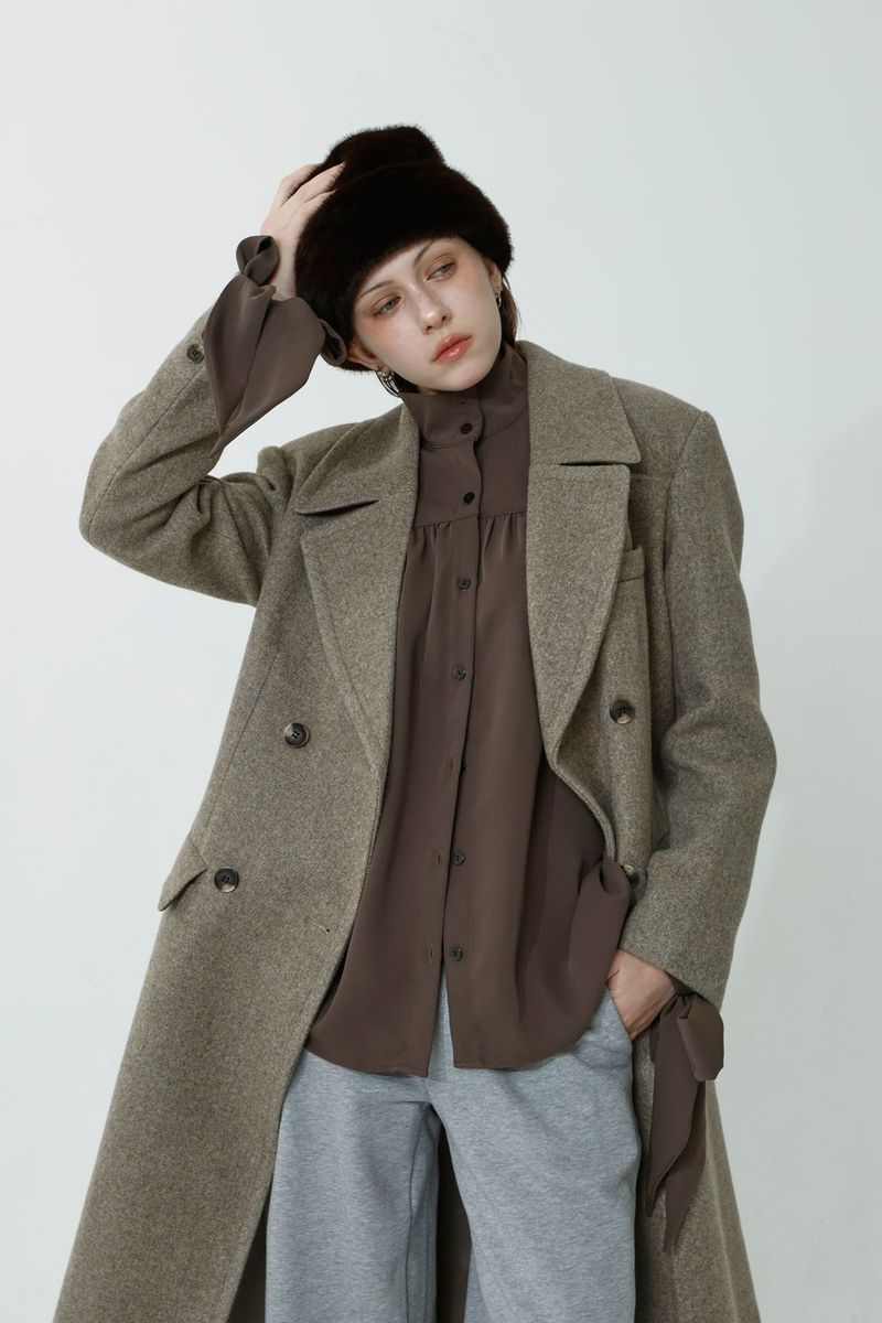 BOHEM KNOT BLOUSE_BROWN