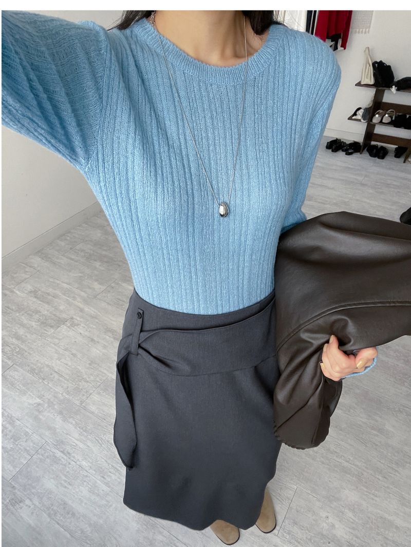 Mamonde Ribbed Knit T-shirt