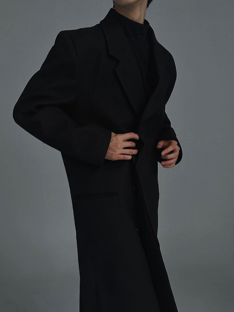 ASCLO Aura Hidden Maxi Wool Coat (3color)