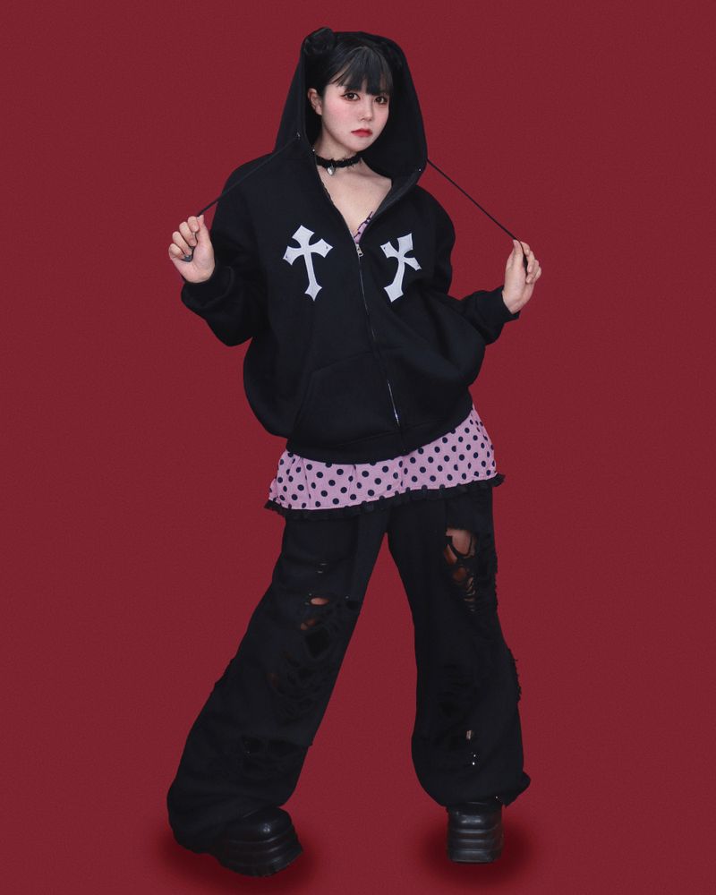 disco damage string pants (3color)