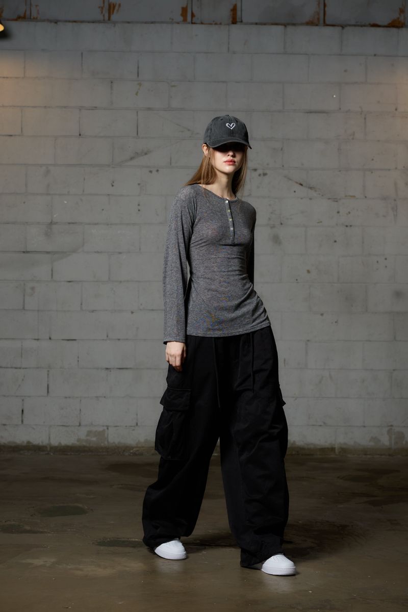 FAIRY WOOL LONG SLEEVE / CHARCOAL
