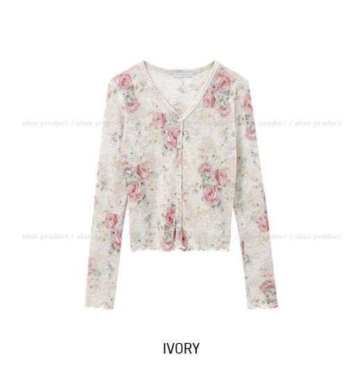 Haze Flower Ruffle Cardigan