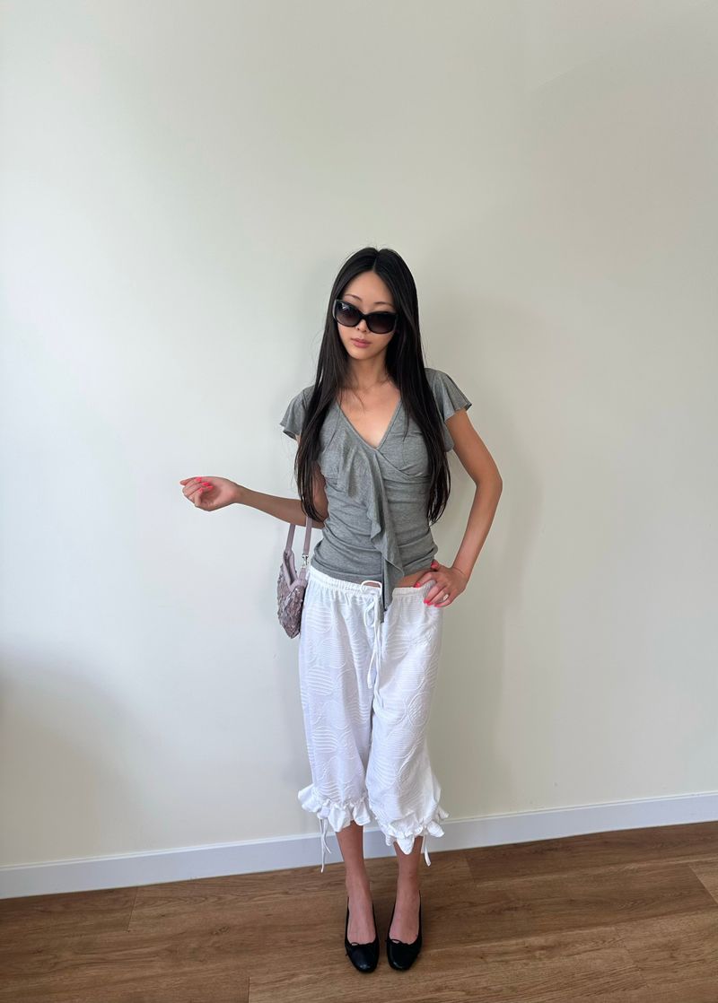 frill draped top