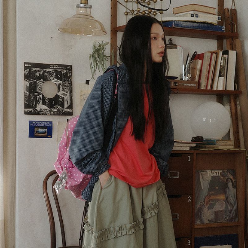 Check Hoodie WindBreaker (blue)