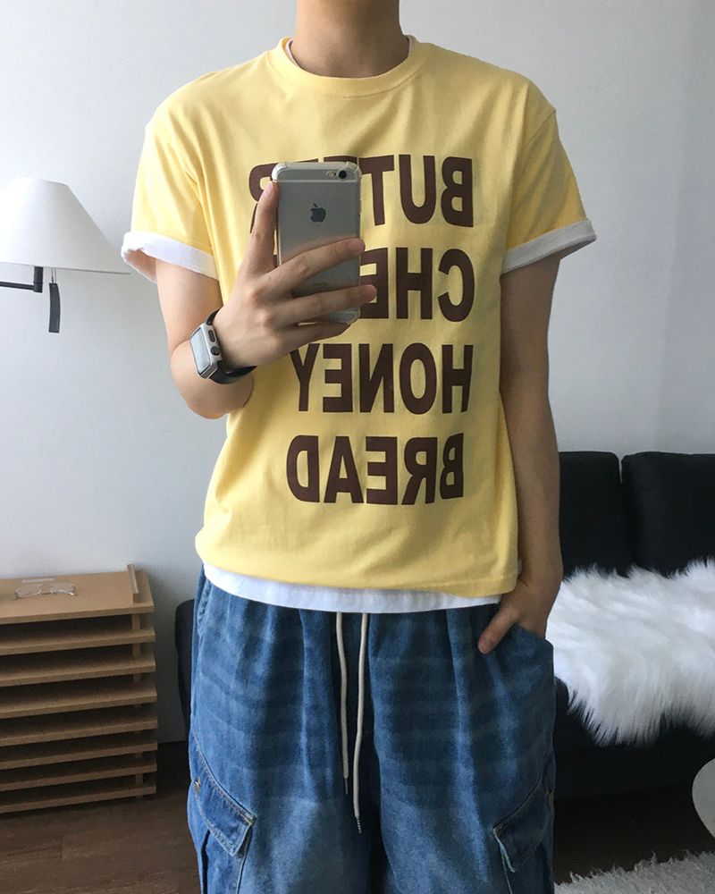 Mix Printing Short Sleeve T-shirt