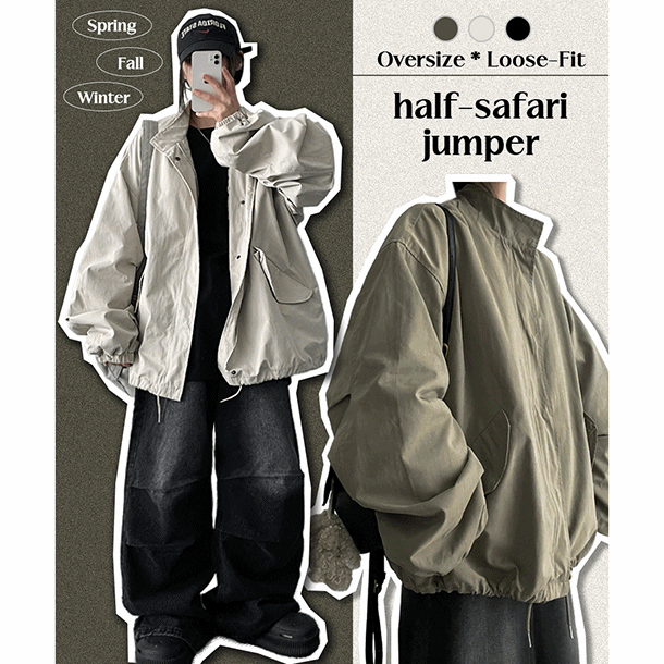 hijjoo(ハイチュー)の「Thru Peach Cotton Boxy Half Bomber Jacket(Jackets/Outerwear)」