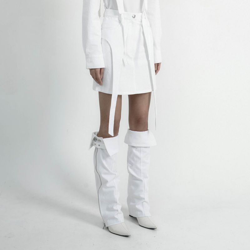 A-line White Skirt