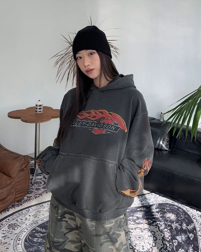 SATIIIZ（サティーズ）の「Carmen Flame Dyeing Hoodie（Tops）」