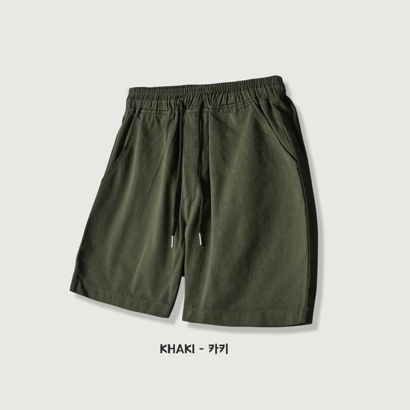 Washed cotton short pants 10COLOR