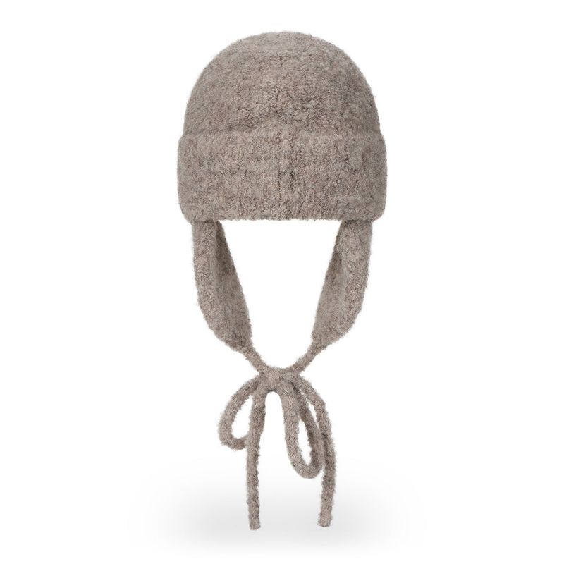 VA Patch Fly Knit Beanie / Beige