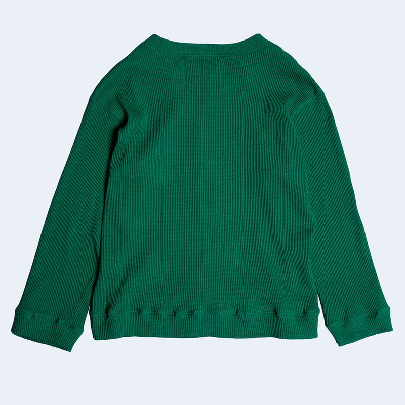 DAMP 2-WAY ZIP-UP WAFFLE CARDIGAN_GREEN