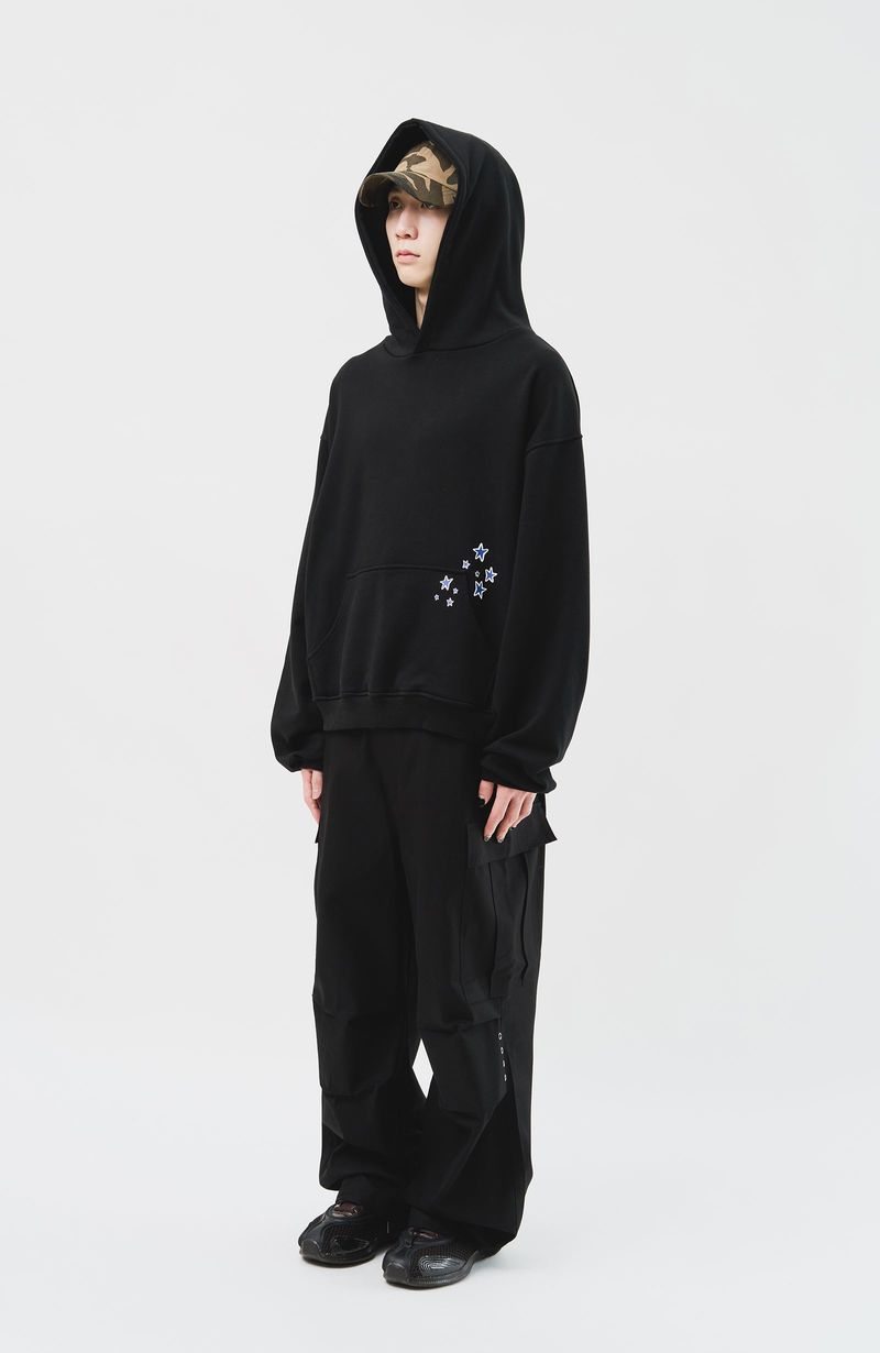 (MADE) Blue Star Softy Hoodie_Black