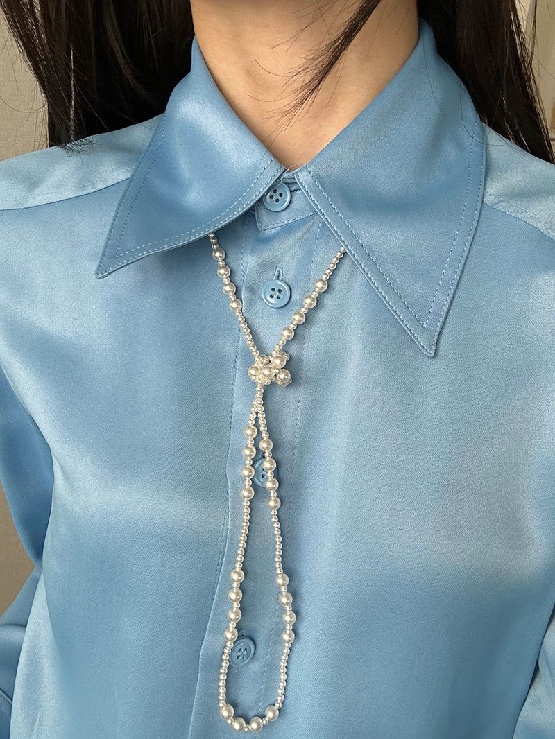 [925silver] Bubble pearl necklace