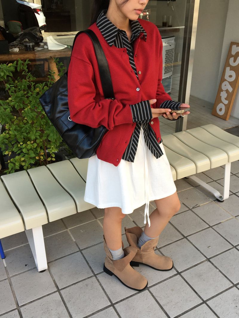 Fine Merino Wool Cardigan (8color)