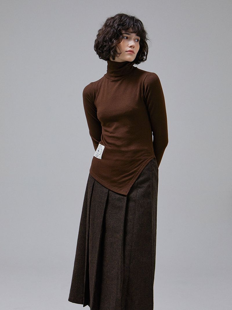 [LINE] Diagonal Layered Turtleneck (3colors)