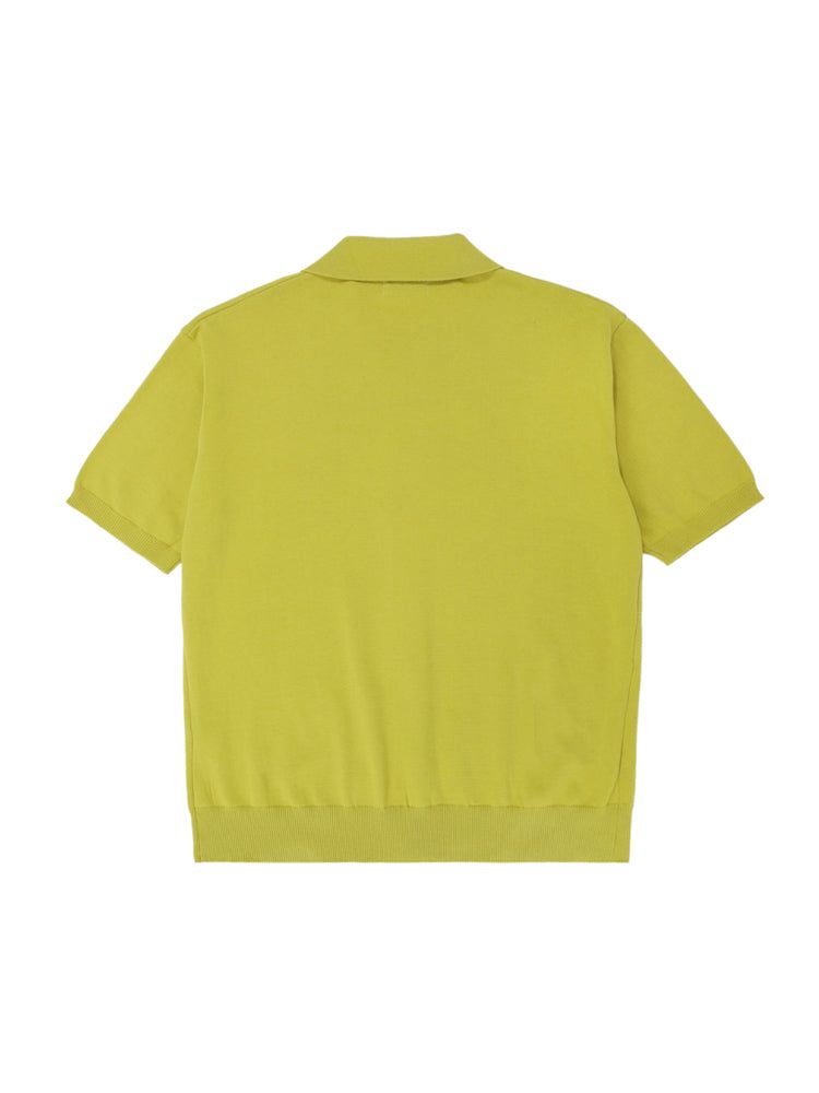 T1015 OPEN SHORT-SLEEVED KNIT_OLIVE