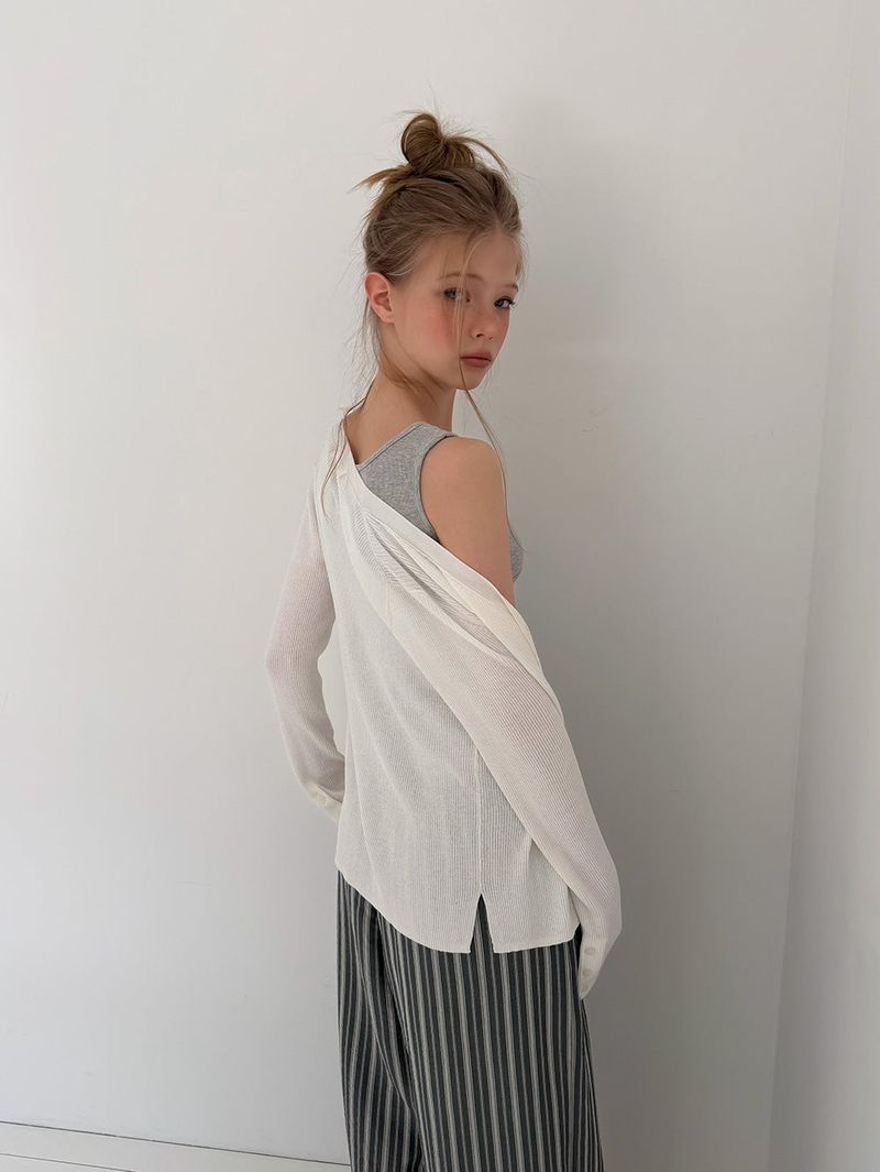 [ORIGINAL] Evin Slit Button Cardigan