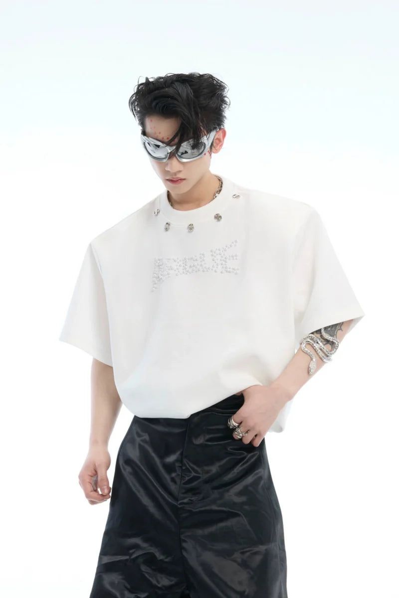 Argue Cultureの「Pearl Logo Padded Shoulder T-Shirt（Tops）」