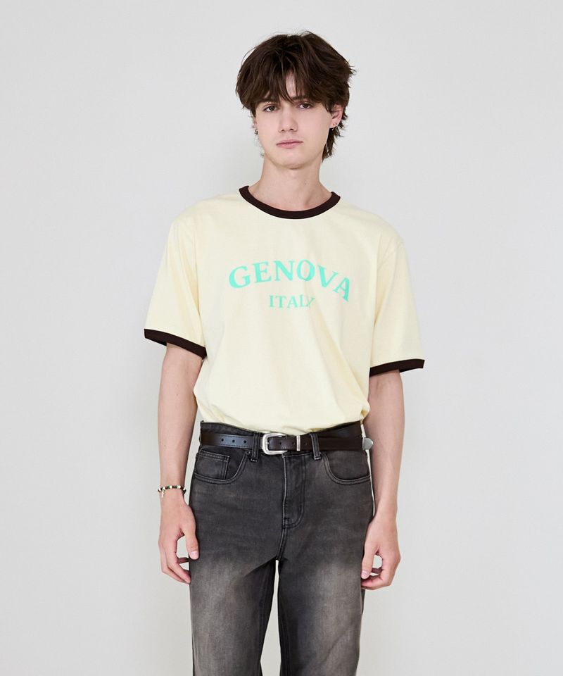 genova ringer t-shirts yellow