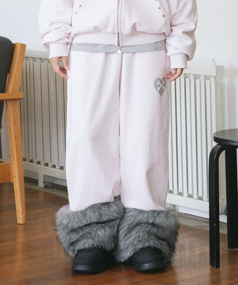 FUR KITTEN WIDE SWEAT PANTS PINK(CV2GFFPA00A)