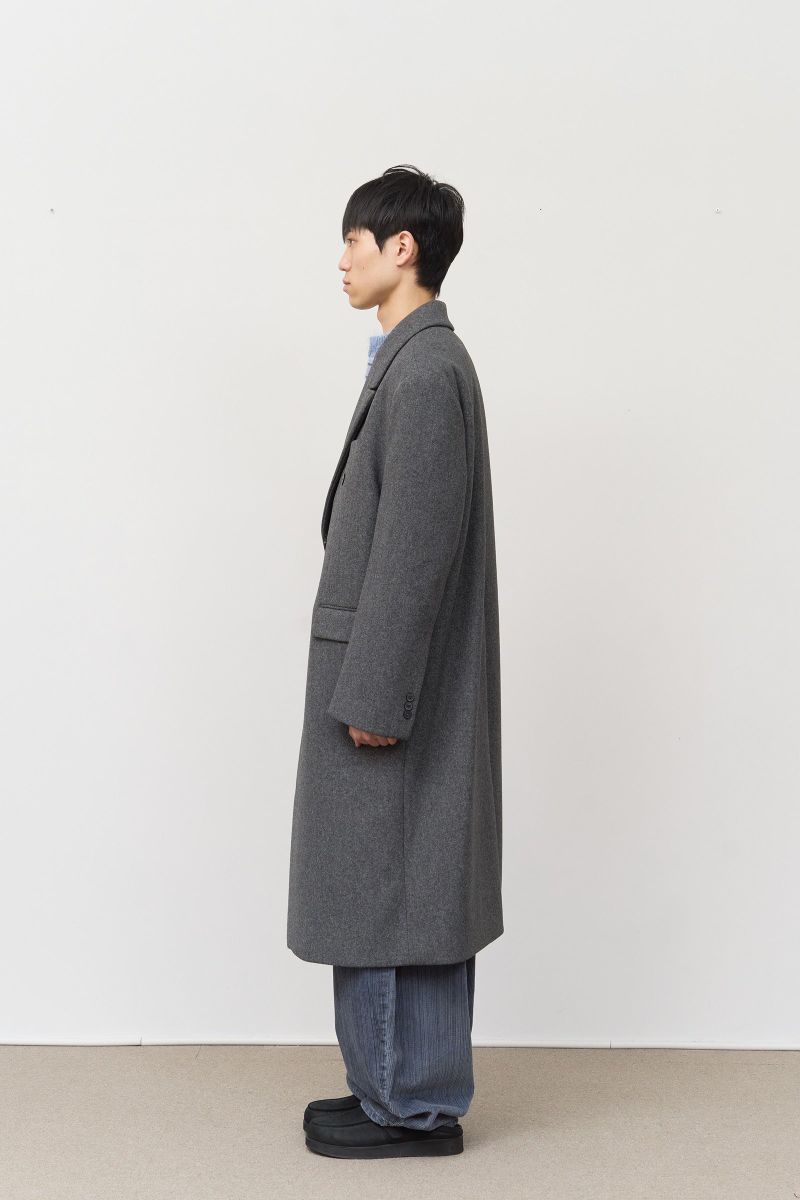 Draw Double Breasted Coat