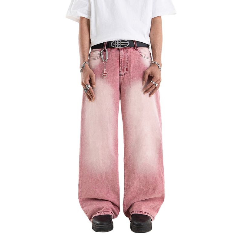 DENIMITUP（デニミタップ）の「H1 Baggy H Embroidered Back Pocket - Pink Washed - Jeans（Pants）」