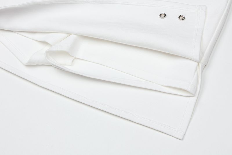 Eyelet slit skirt (white)