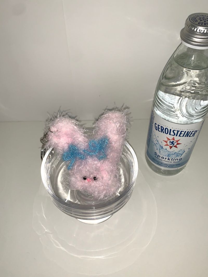 Blue Ribbon Bunny Keyring