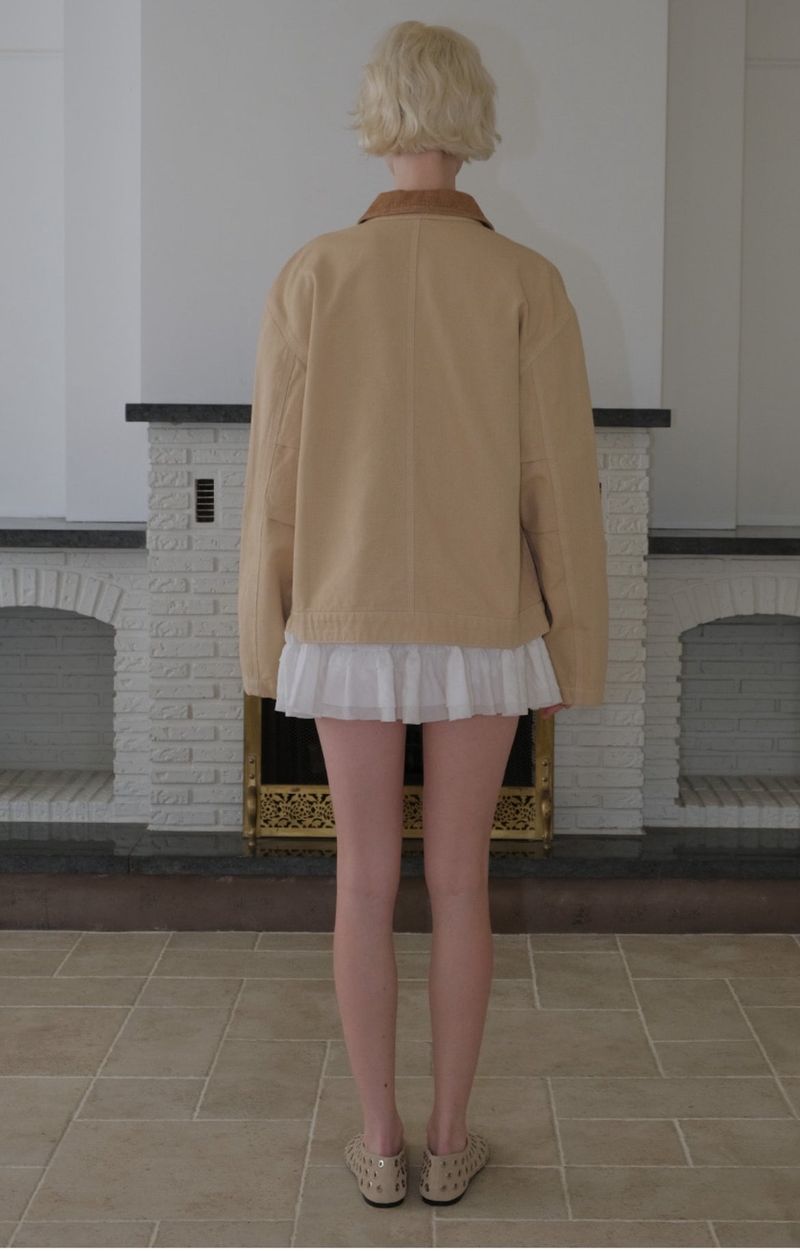 C WASHED WORK JACKET_BEIGE