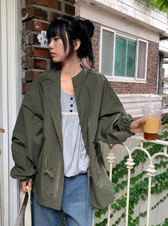 [unisex] Riope Overfit High-Neck Field Jumper