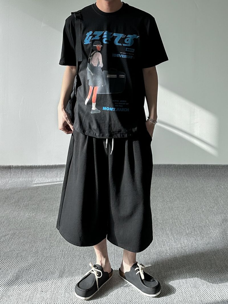SIO two tuck bermuda sweat pants