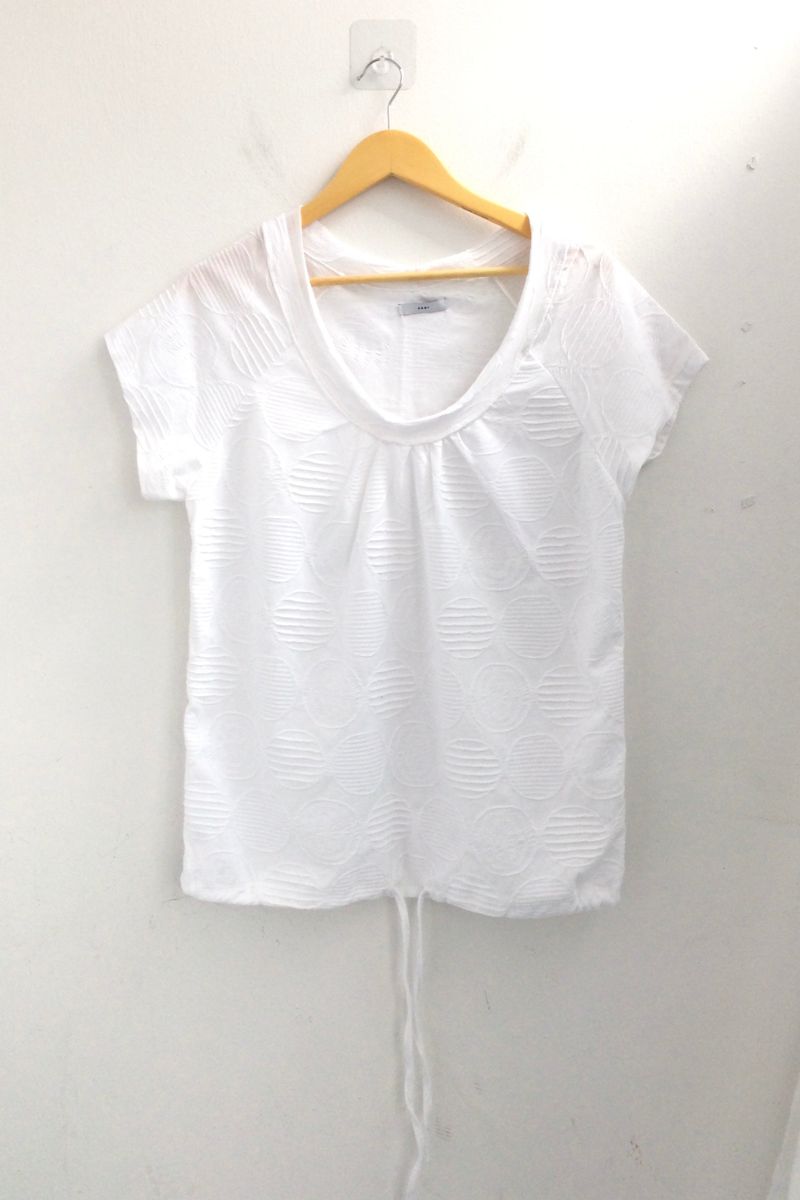 embossed shirring strap t