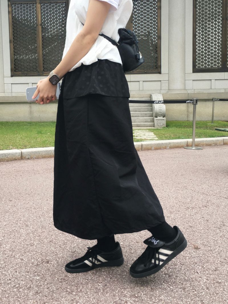 Dot Layering Balloon Skirt (2c)  