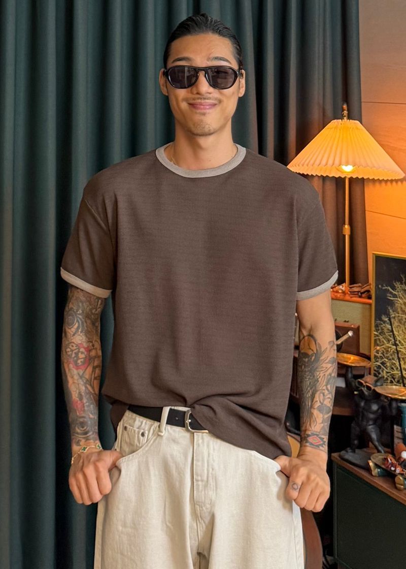 virstyle(ビルスタイル)の「Waffle-Knit Short-Sleeve T 4COLOR(Tops)」