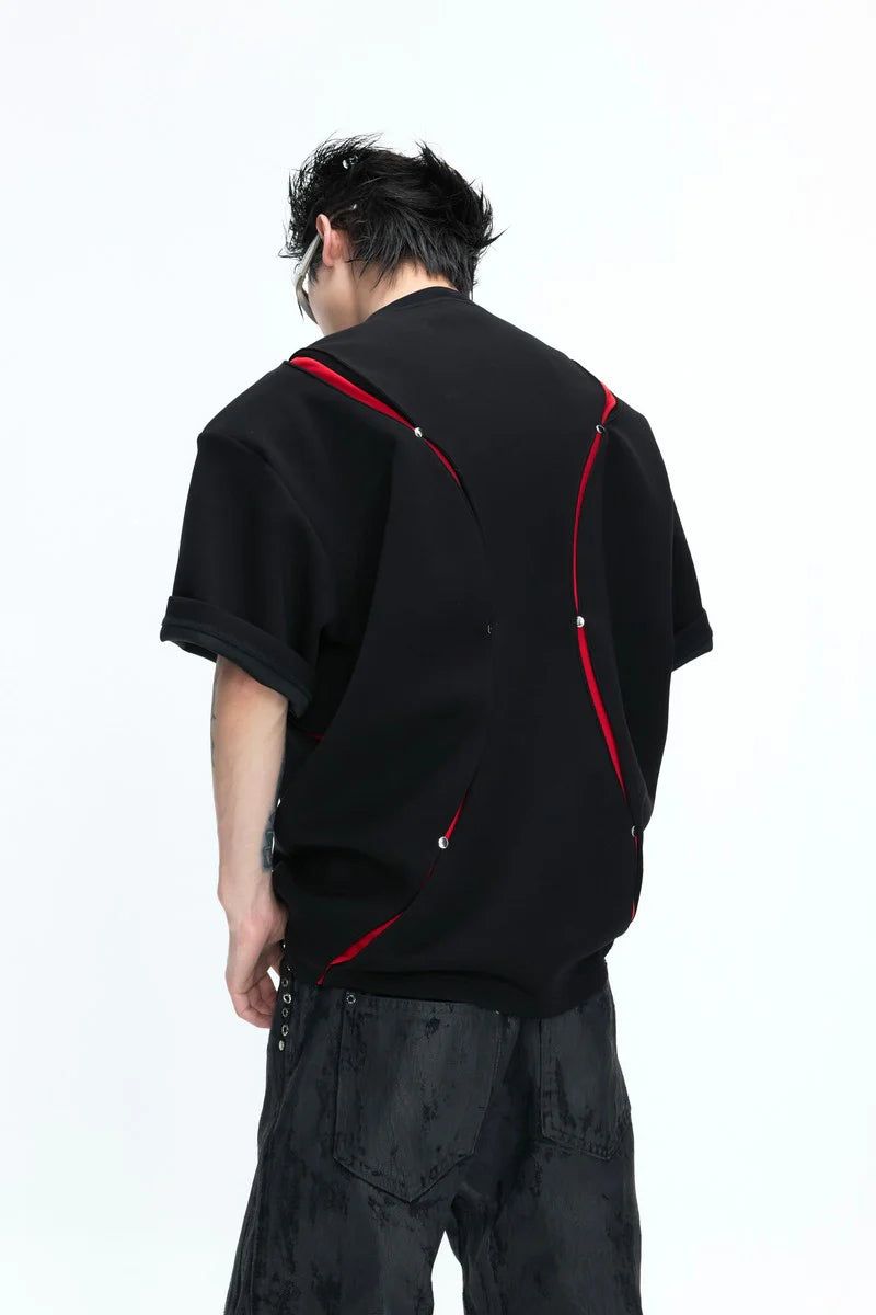 ディコンストラクティドプリントTシャツ