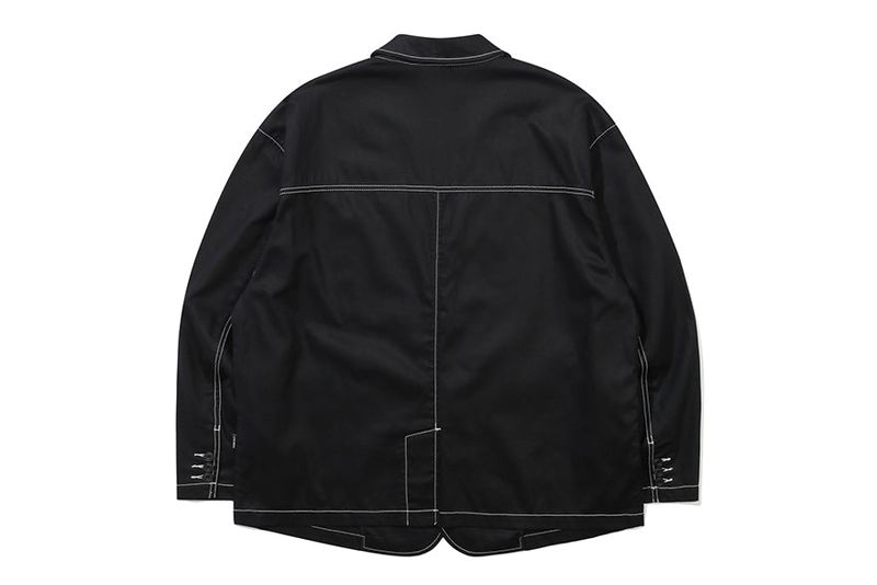 STITCH COTTON BLAZER_BLACK