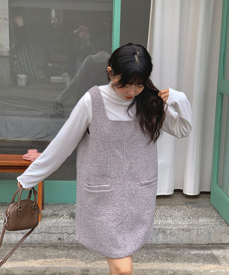 Winter Bouclé Bustier Mini Dress
