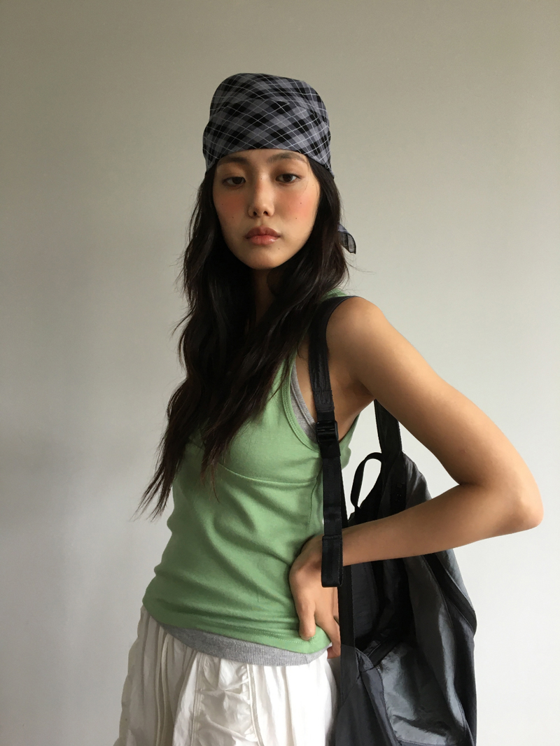 Kale check bandana (2color)