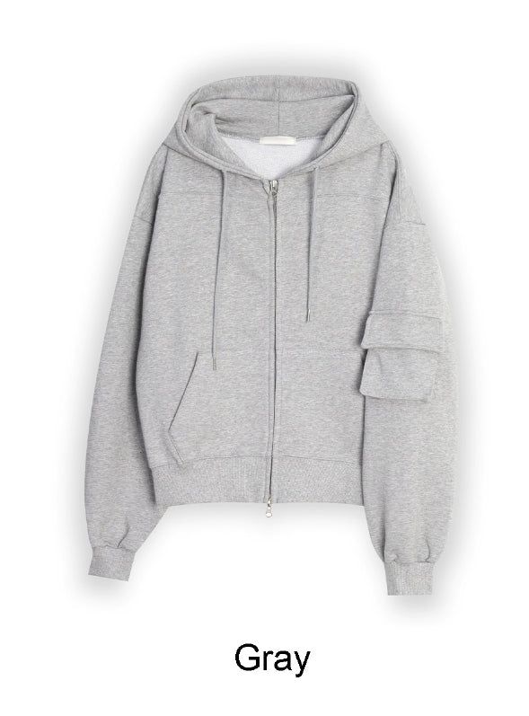 Perus Pocket Crop Hood Zip-Up