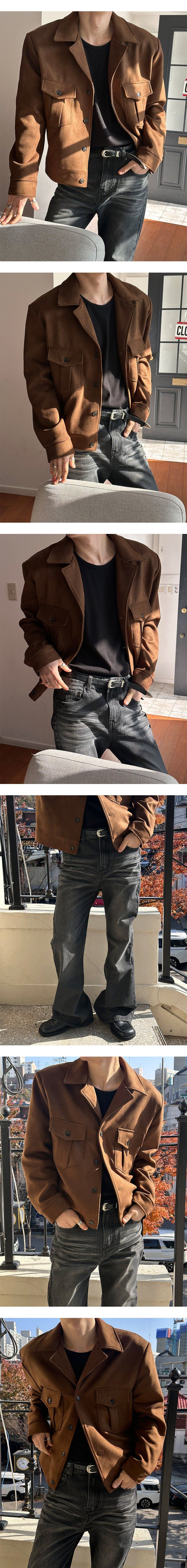 [F/W] Light two pocket suede jacket(2color)