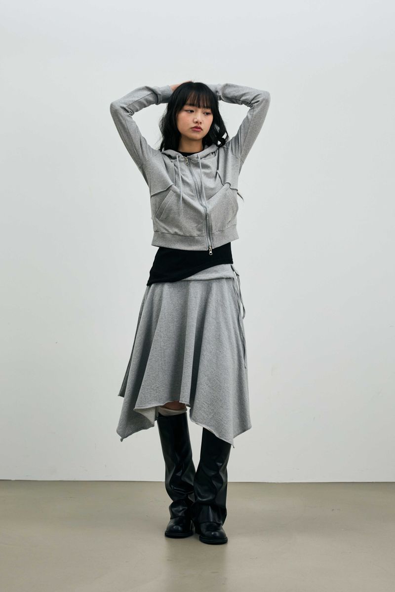 SILENT MIRAGE SWEAT SKIRT / MELANGE